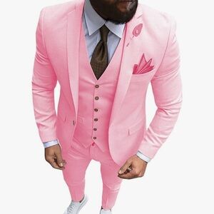 Men’s 3 piece Slim fit one button formal suit.  Size 36